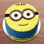 Minion Theme Cake Eggless Chocolate