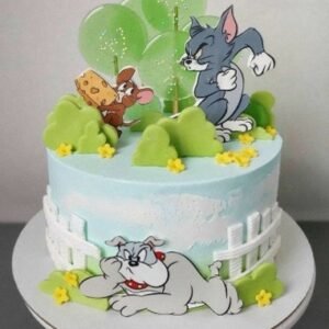 Tom and Jerry Theme Cake Eggless Chocolate