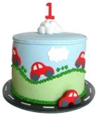 Car Theme Eggless White Forest