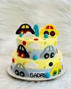 Car Theme Eggless Pineapple