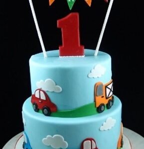 Car Theme Eggless Strawberry